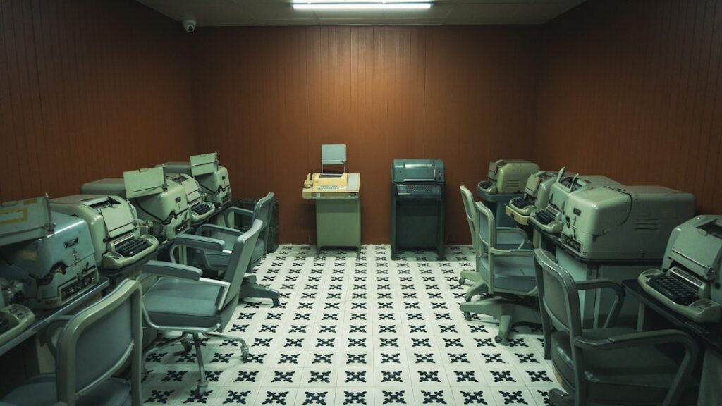 Computer equipment ready for installation in a practice