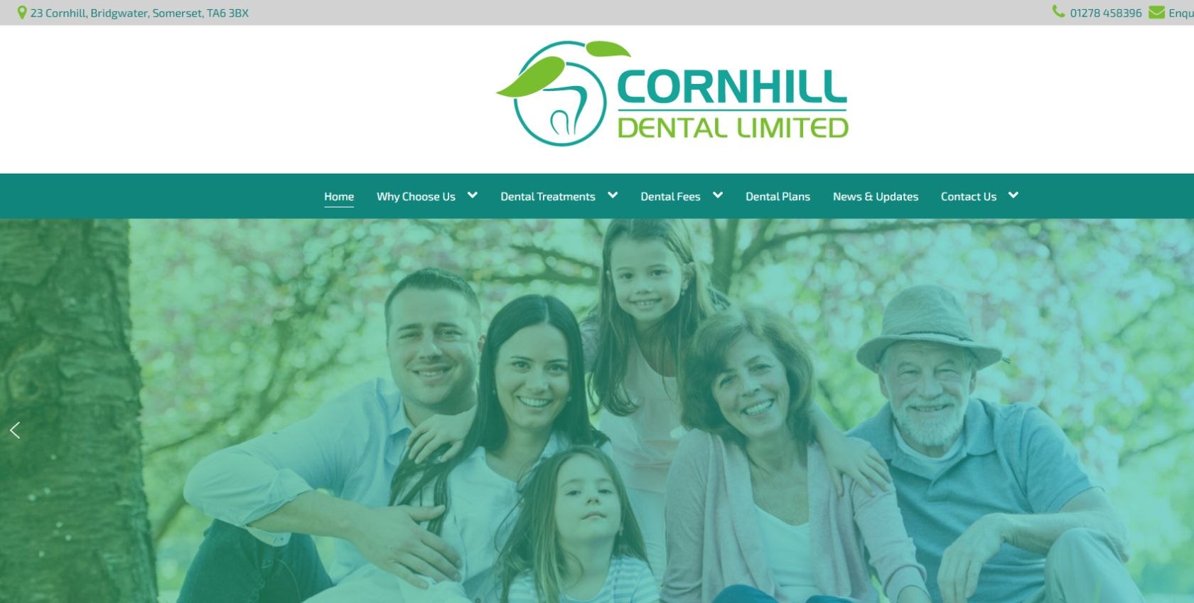 Cornhill Dental Practice website