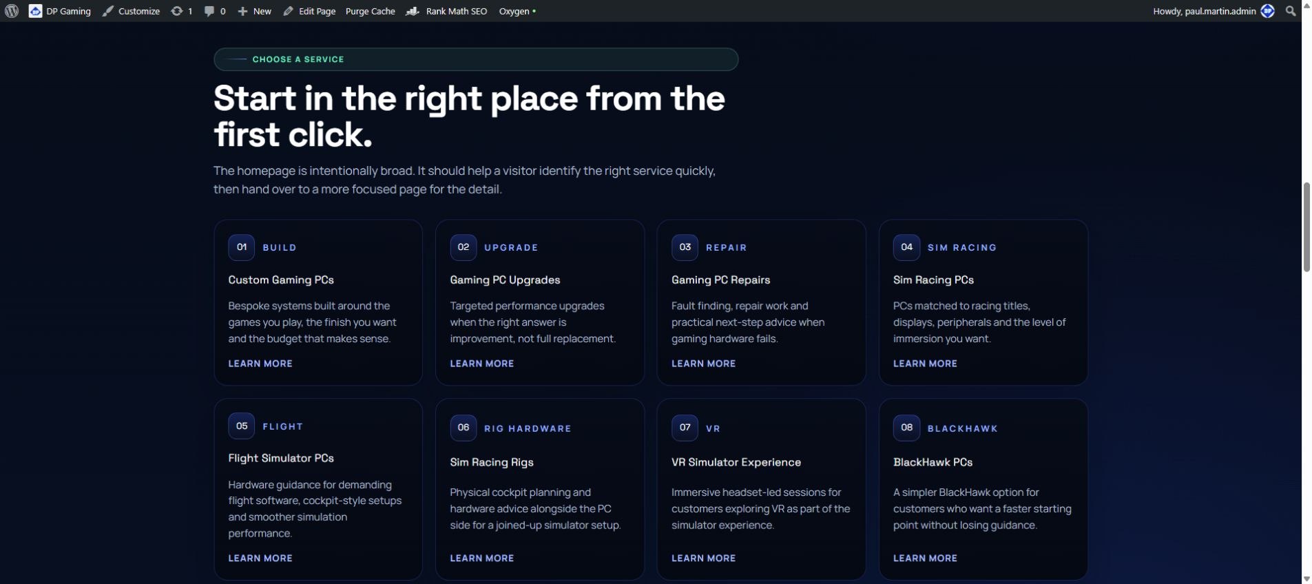 DP Gaming website