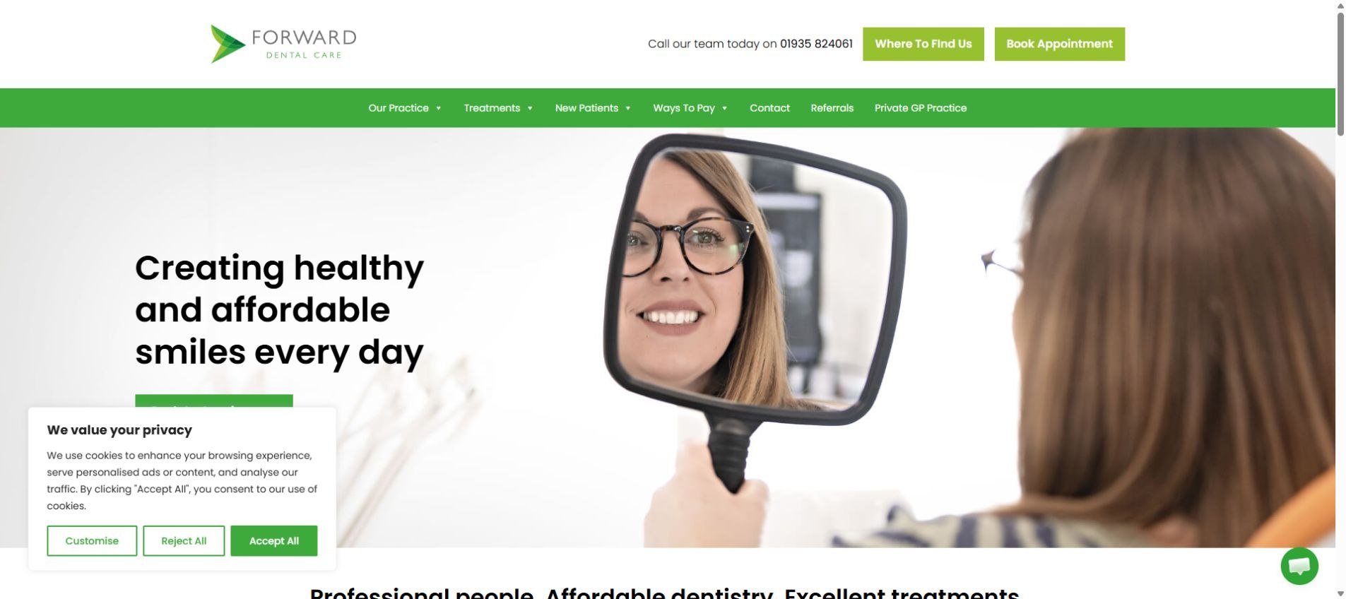 Forward Dental Care website