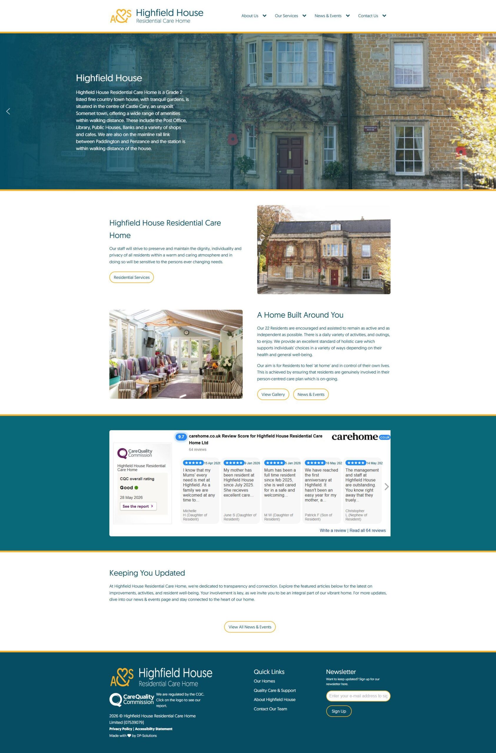 Highfield House Castle Cary website