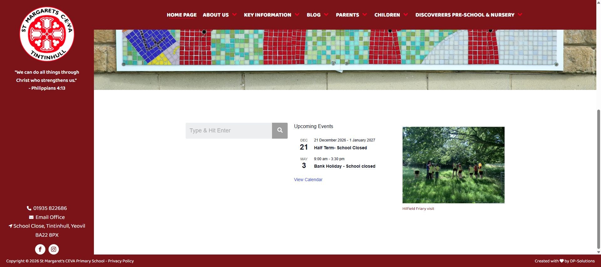 St. Margaret's C.E.V.A School website