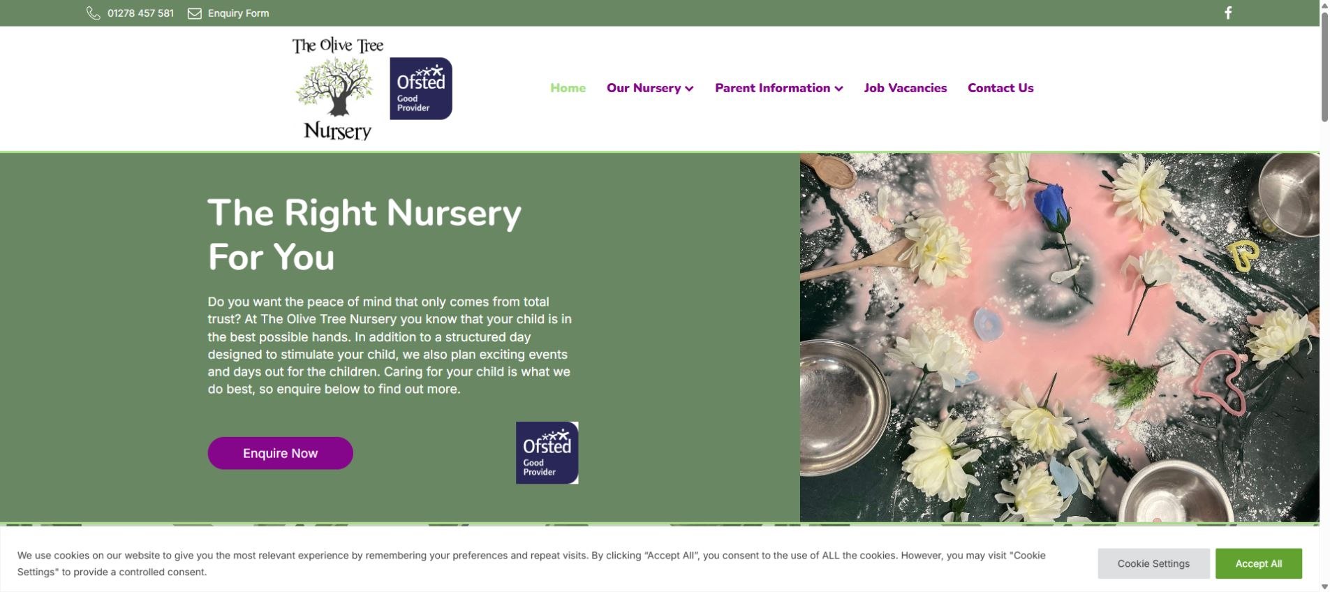 The Olive Tree Nursery website
