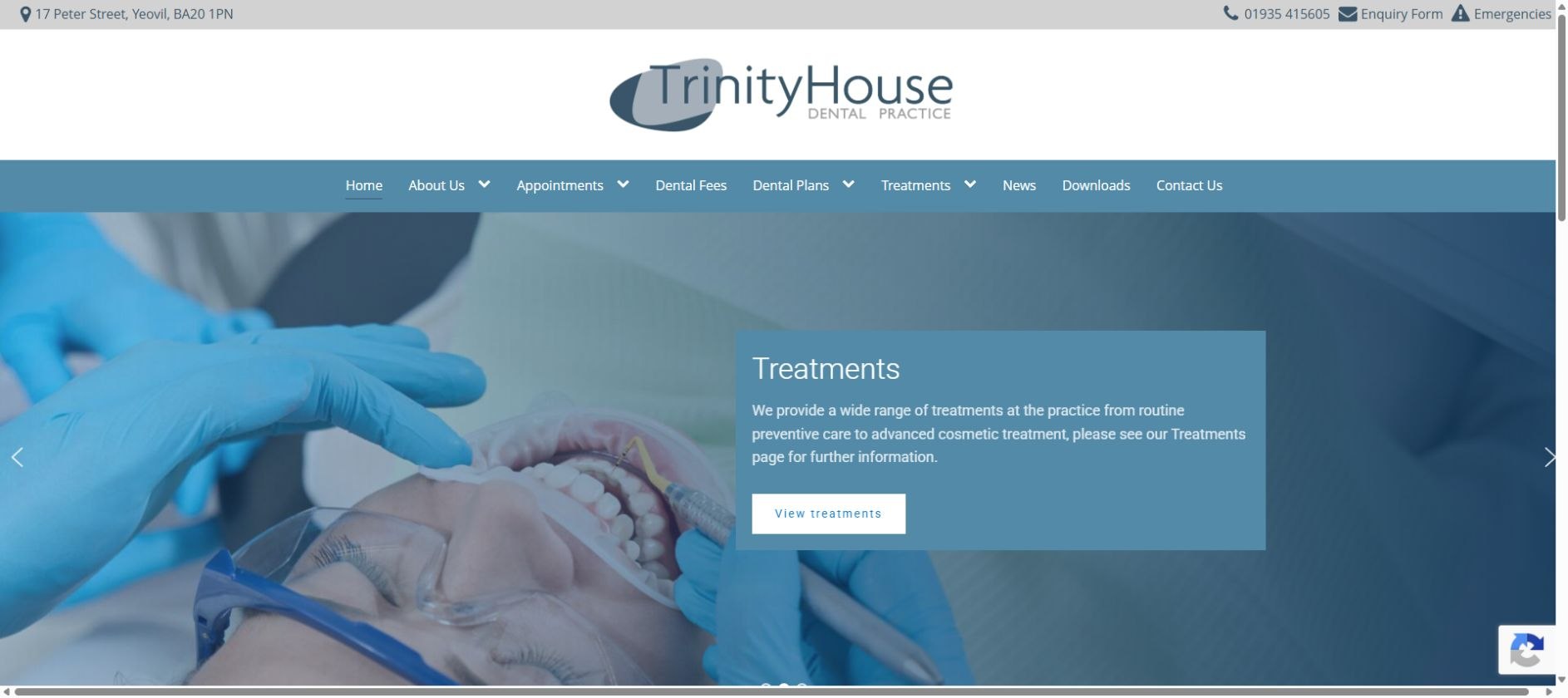 Trinity House Dental website