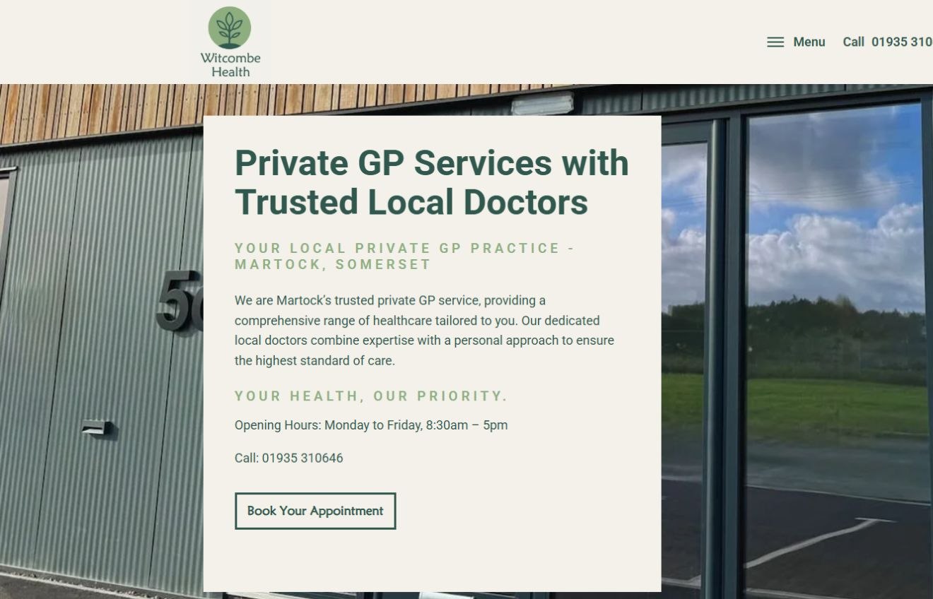 Witcombe Health website
