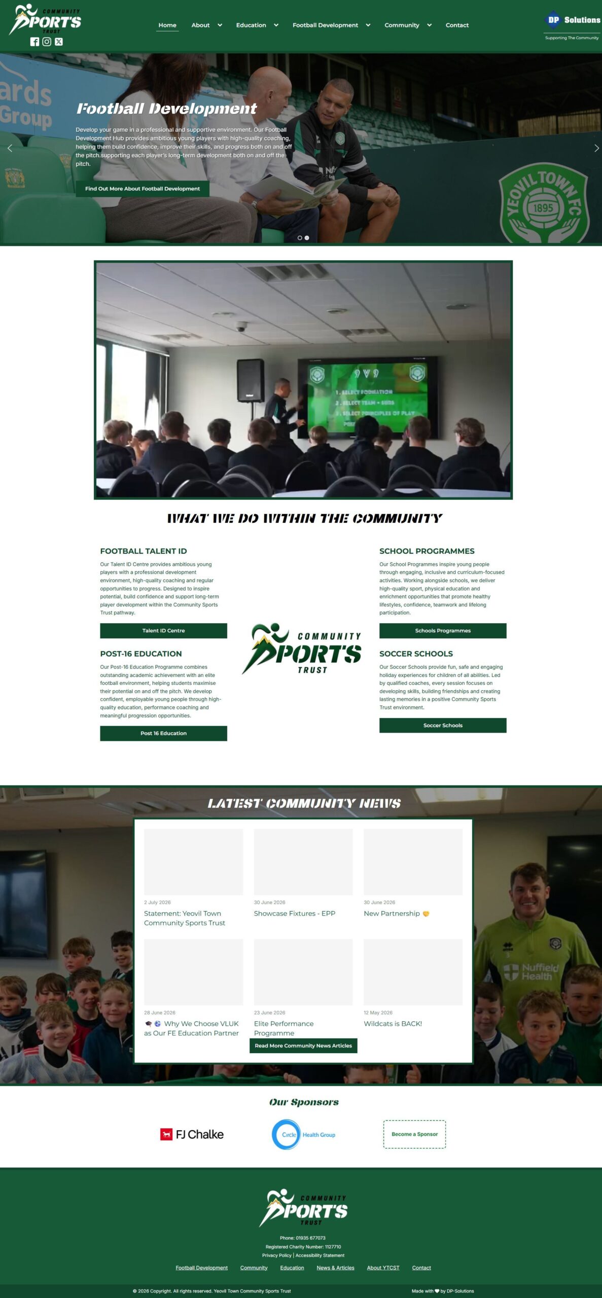 Yeovil Community Sports Trust website